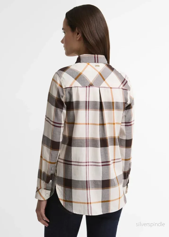 Barbour Moorland Shirt Ecru Multi Tartan - Bild 3