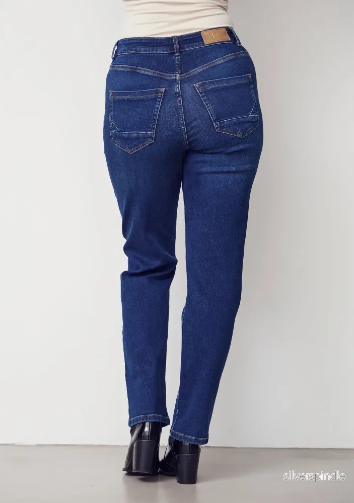 Monza Straight Jeans - Dark Blue Wash - Bild 3