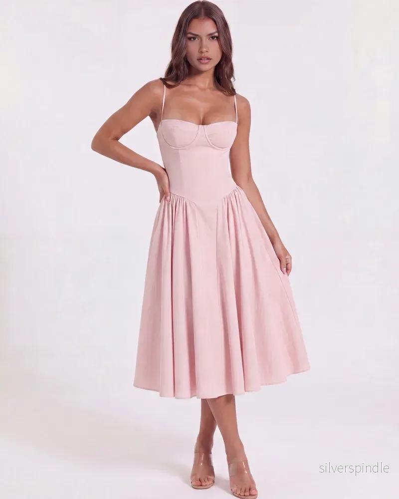 Sofia | Elegant Sommarklänning i Ballerina Rosa för Dam - Bild 2