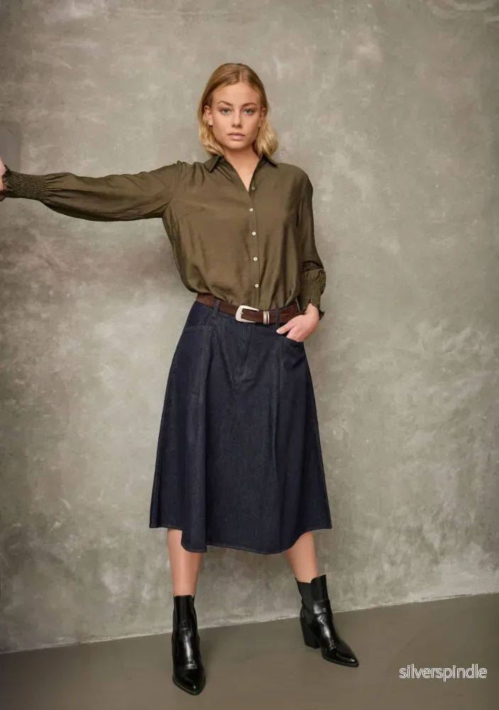 Ane Smock Shirt - Dark Khaki - Bild 2