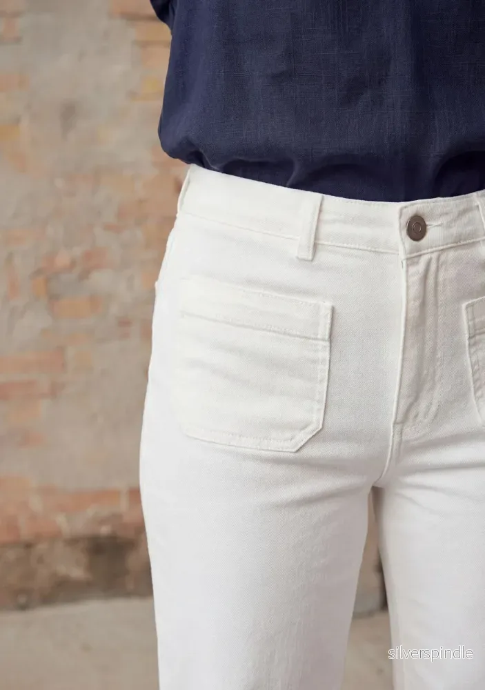 Bologna wide Twill Pant - White - Bild 3