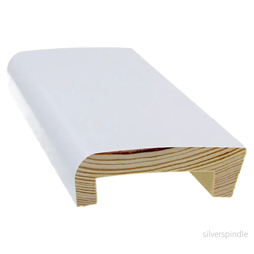 Golvlist med kabelkanal 20x70x3300, Furu, Vit