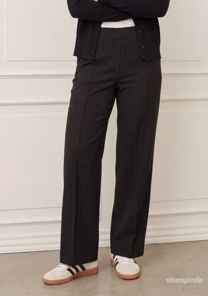 Rimini Striped Pant – Black Pinstripe Rimini Striped Pant – Black Pinstripe