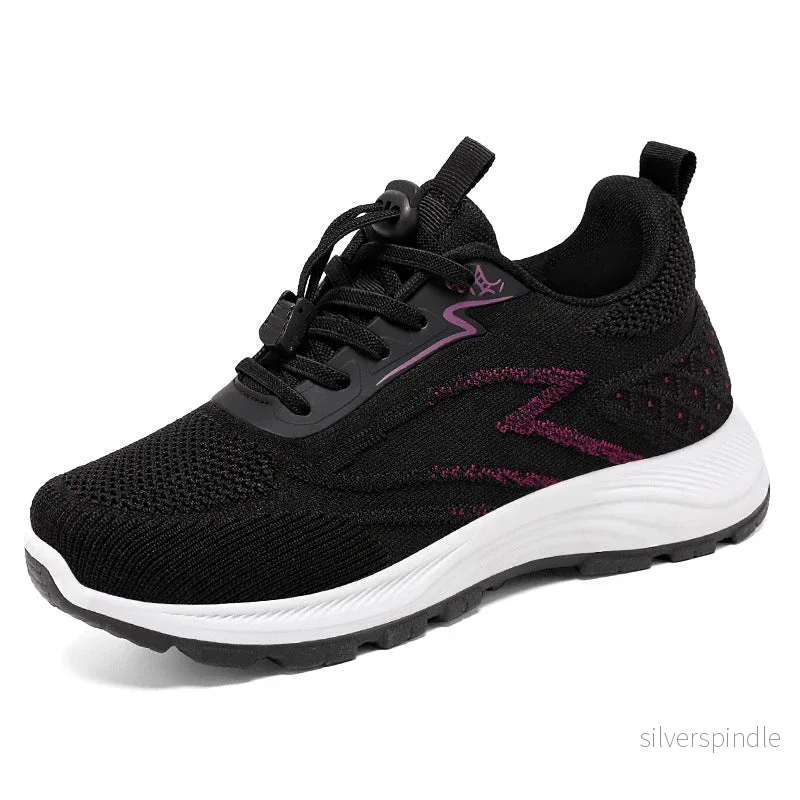 Sophie | Ventilerande Sneakers Dam med Flyknit och Snörning Sophie | Ventilerande Sneakers Dam med Flyknit och Snörning