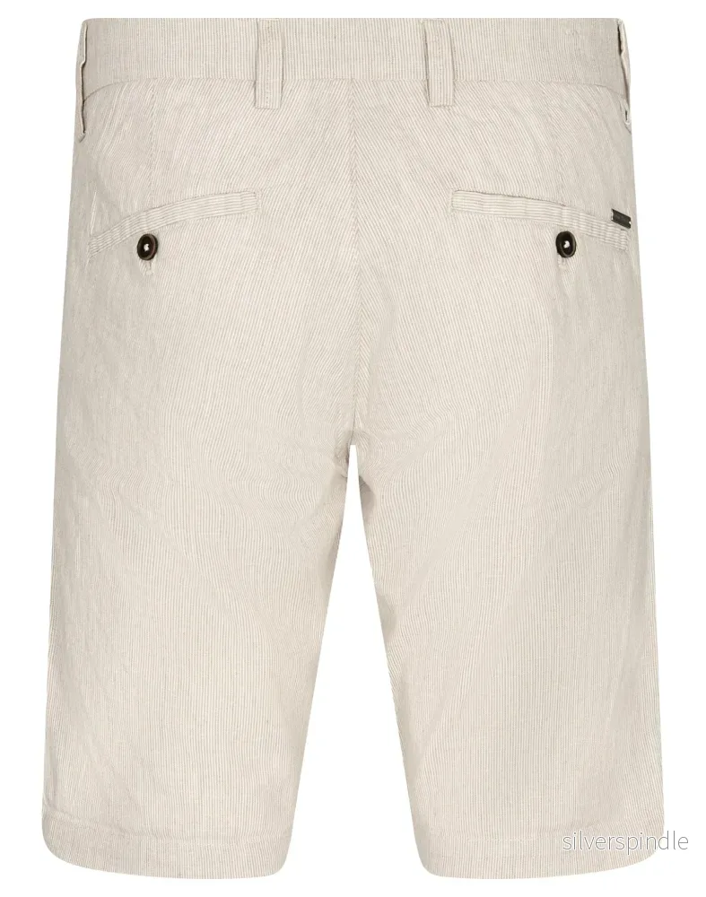 BS Buris Regular Fit Shorts - Beige/Vit - Bild 2