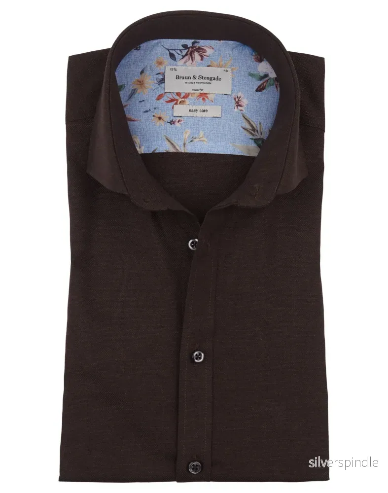 BS Skogstrom Slim Fit Skjorta - Brown