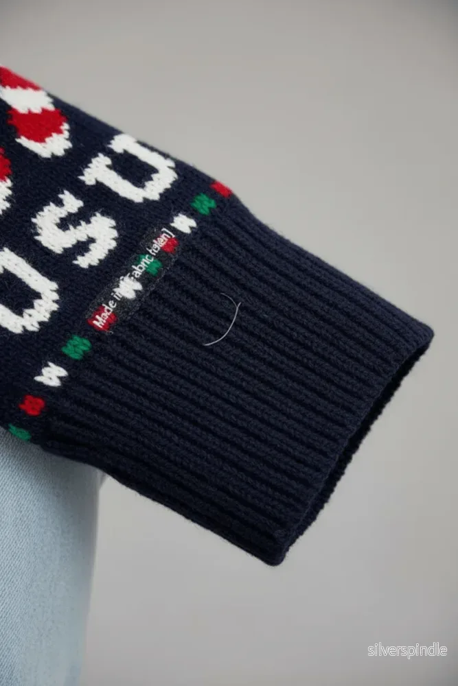 Festlig Jacquardstickad Damtröja med Modern Beskuren Silhuett | Mjuk och Bekväm för Vinteroutfits - Bild 3