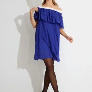 LINEN DRESS – Blå