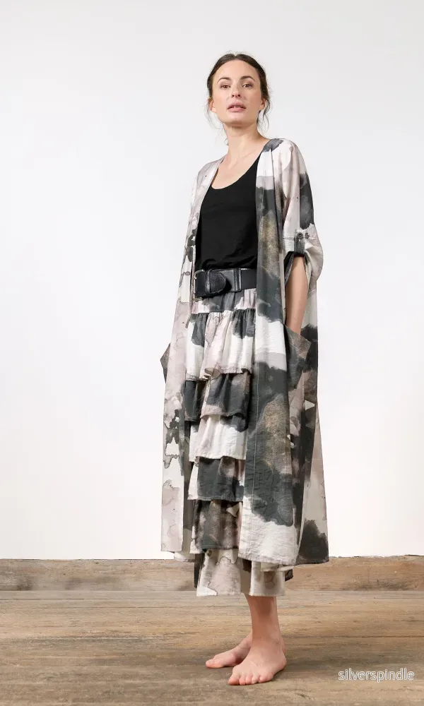 Kaftan i mönstrad viskosmix - Bild 3
