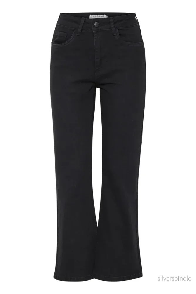 Ria kick flare jeans svarta Ria kick flare jeans svarta
