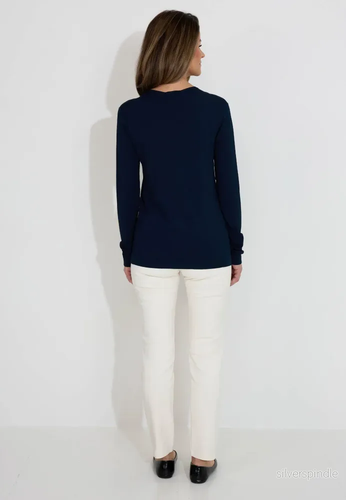 AUBENAS SWEATER - Marinblå - Bild 3