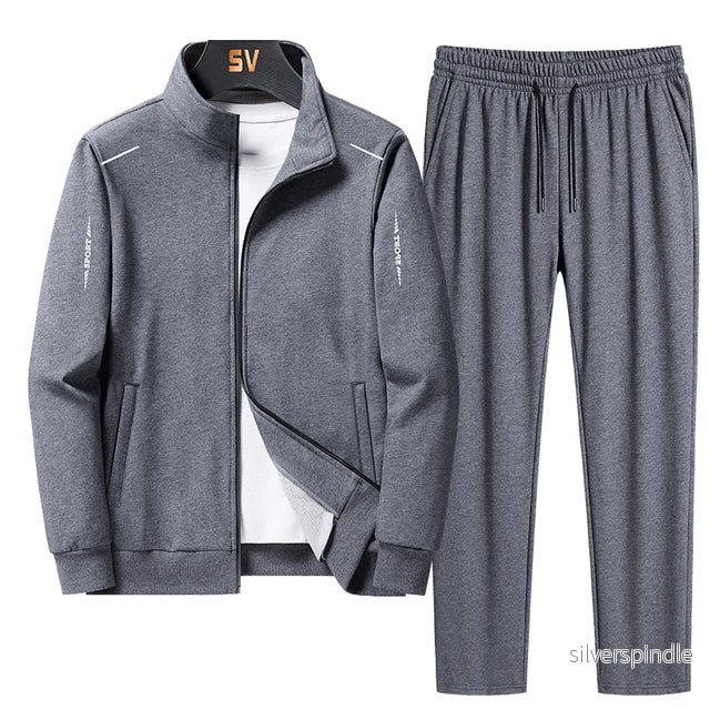 Träningsoverallsset för Män | Koordinerad Sweatshirt med Dragkedja & Byxor med Dragsko för Komfort och Stil - Bild 2