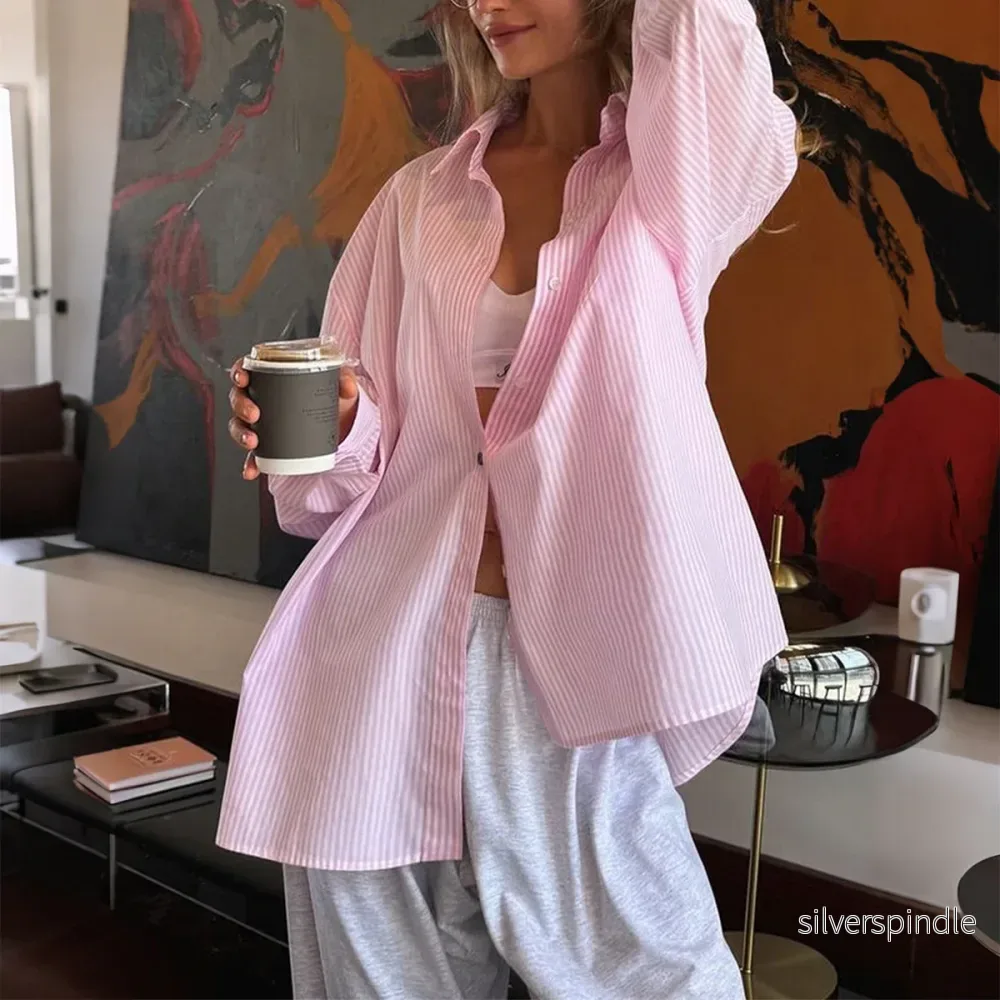 Sophia | Randig Långärmad Skjorta med Avslappnad Passform - Bild 2