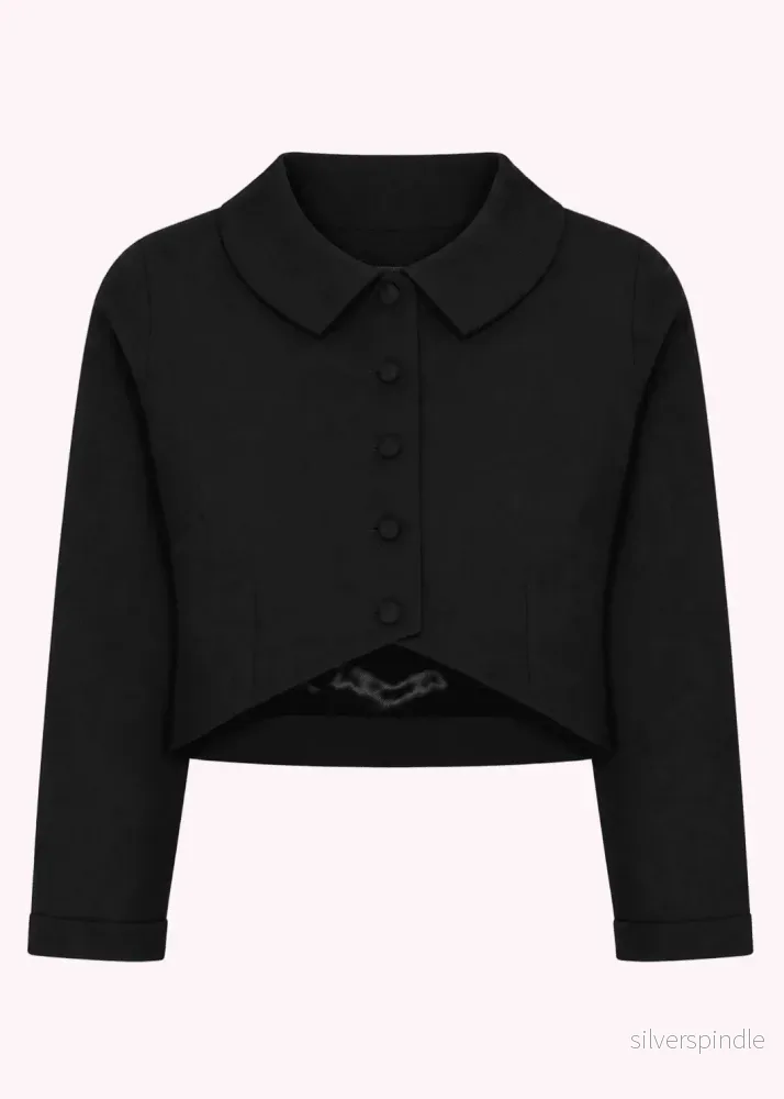 Bolerojacka – svart linen Bolerojacka – svart linen