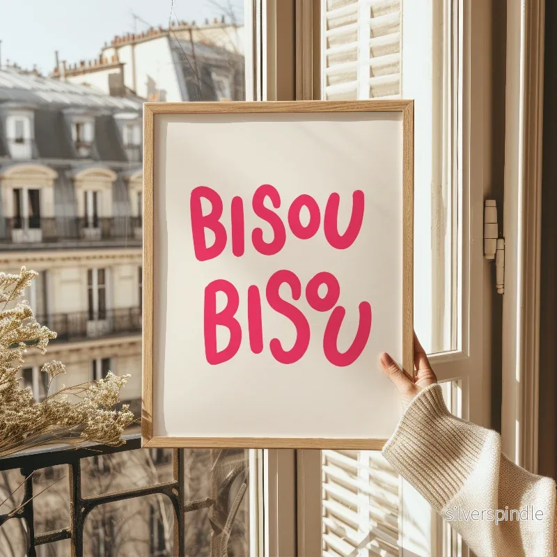 Bisou Bisou Poster Rosa