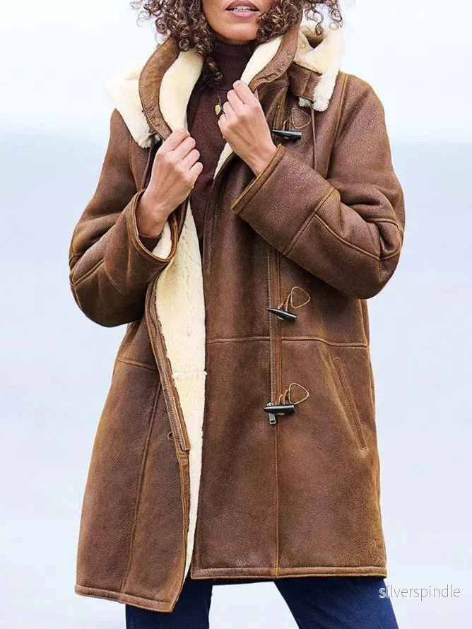 Sophie | Elegant Lång Vinterkappa Dam med Huva - Bild 2