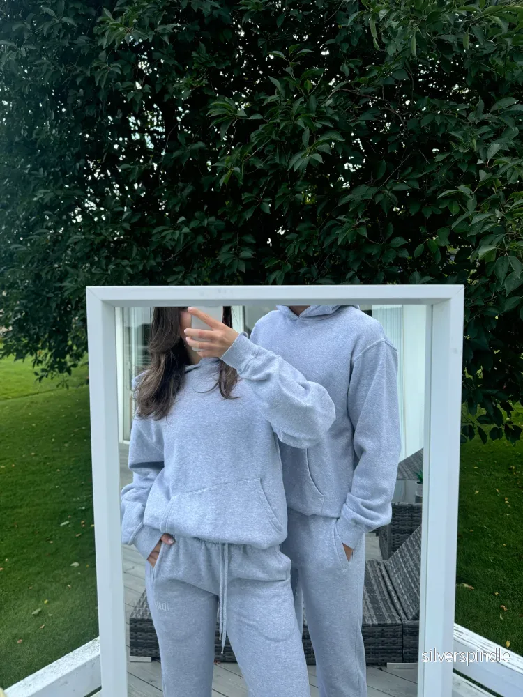 Light Grey Melange Hoodie - Bild 2