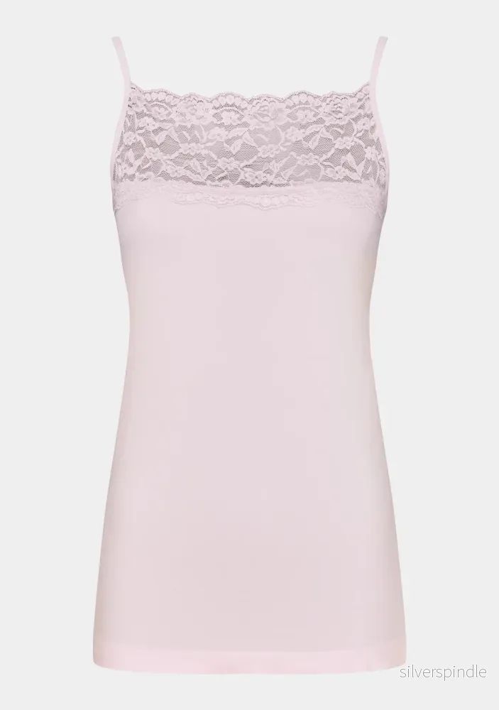 Nilla Wide Lace Top - Light Rose