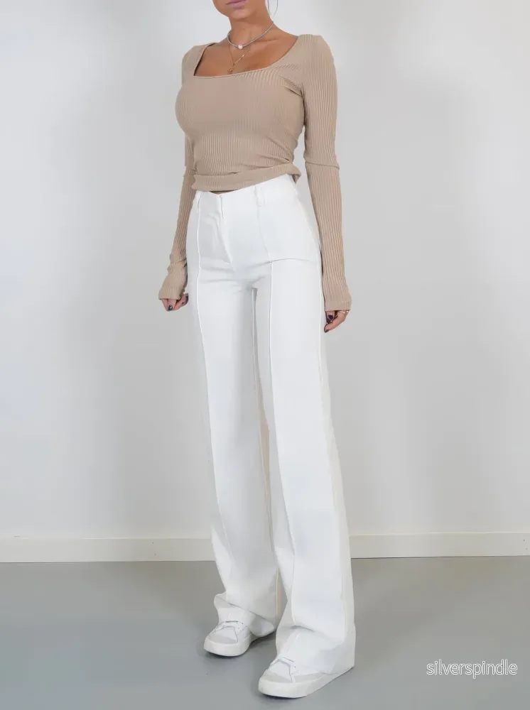 Tidlösa Vida Ben Byxor Dam med Skrynkbeständig Yta | Elegant & Bekväm Stil - Bild 3