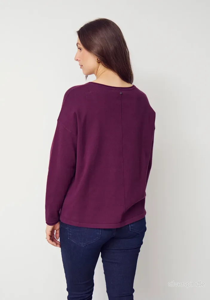 Frigga Knit Pullover - Wine - Bild 3