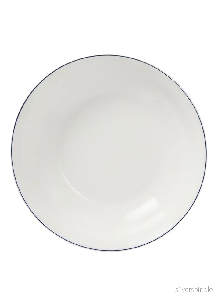 Lexington Porcelain Medium Bowl WH/Navy