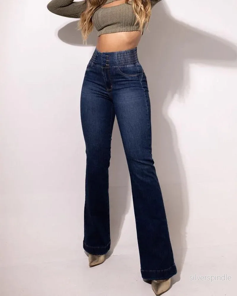 Sophie | Elegant Hög Midja Jeans Dam Sophie | Elegant Hög Midja Jeans Dam