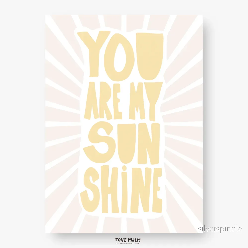 Citatposter barnrum – You Are My Sunshine - Bild 2