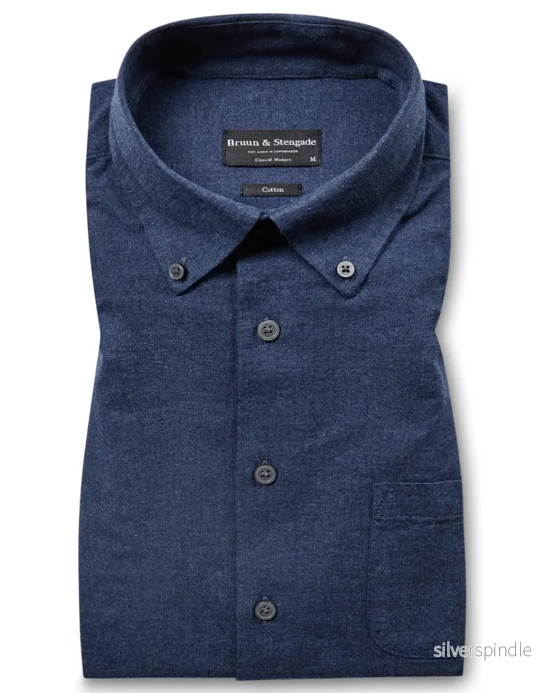 BS Cotton Casual Modern Fit Skjorta – Blue BS Cotton Casual Modern Fit Skjorta – Blue