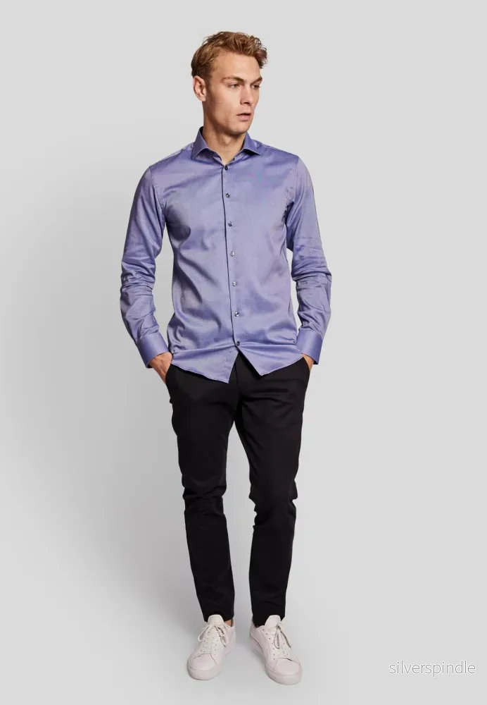 BS Karius modern fit Skjorta - Blå - Bild 3