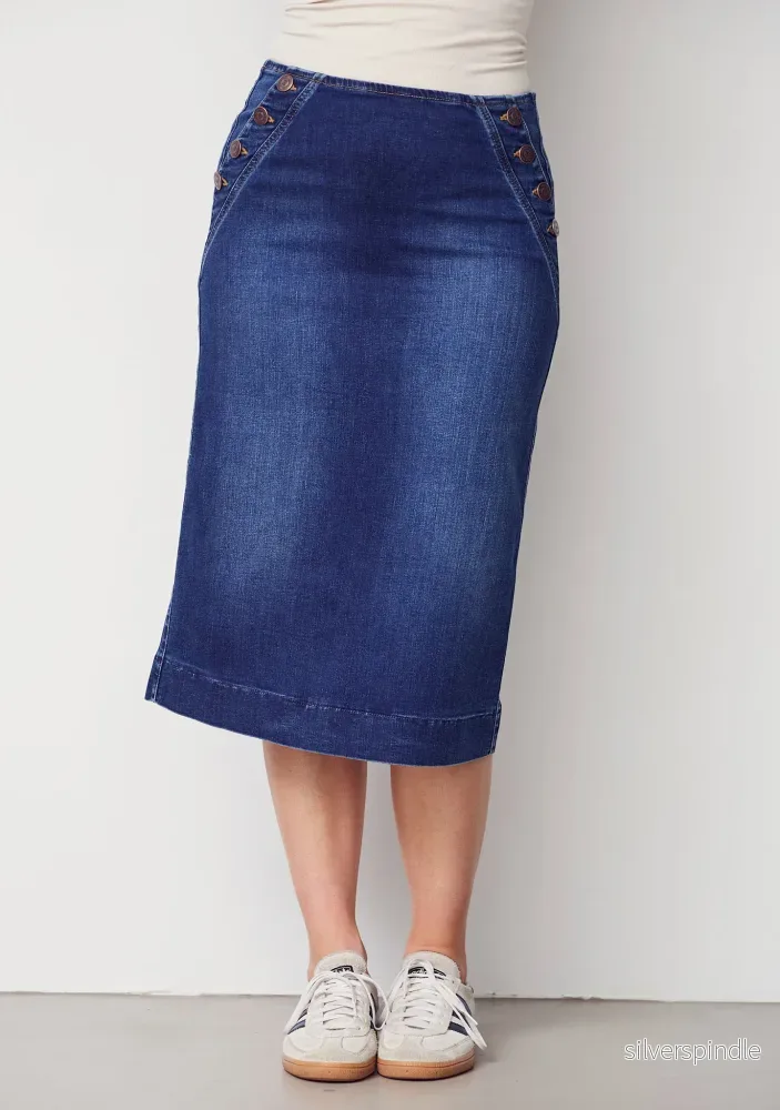 Como Highwaist Skirt – Dark denim Como Highwaist Skirt – Dark denim