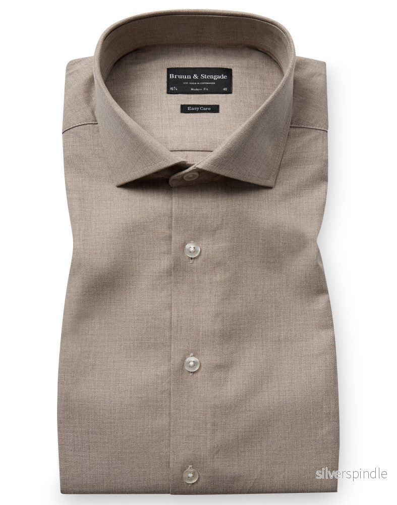 BS Porzingis Modern Fit Skjorta - Sand