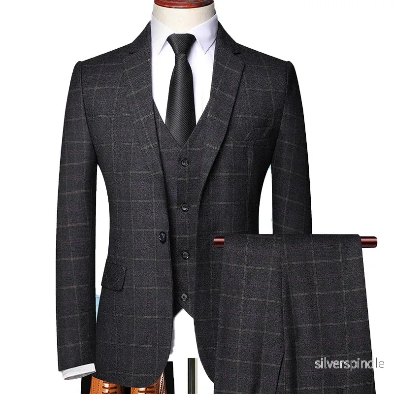 Elegant Tredelad Kostym Herr med Skräddarsydd Passform | Klassisk Design för Formella Tillfällen - Bild 2