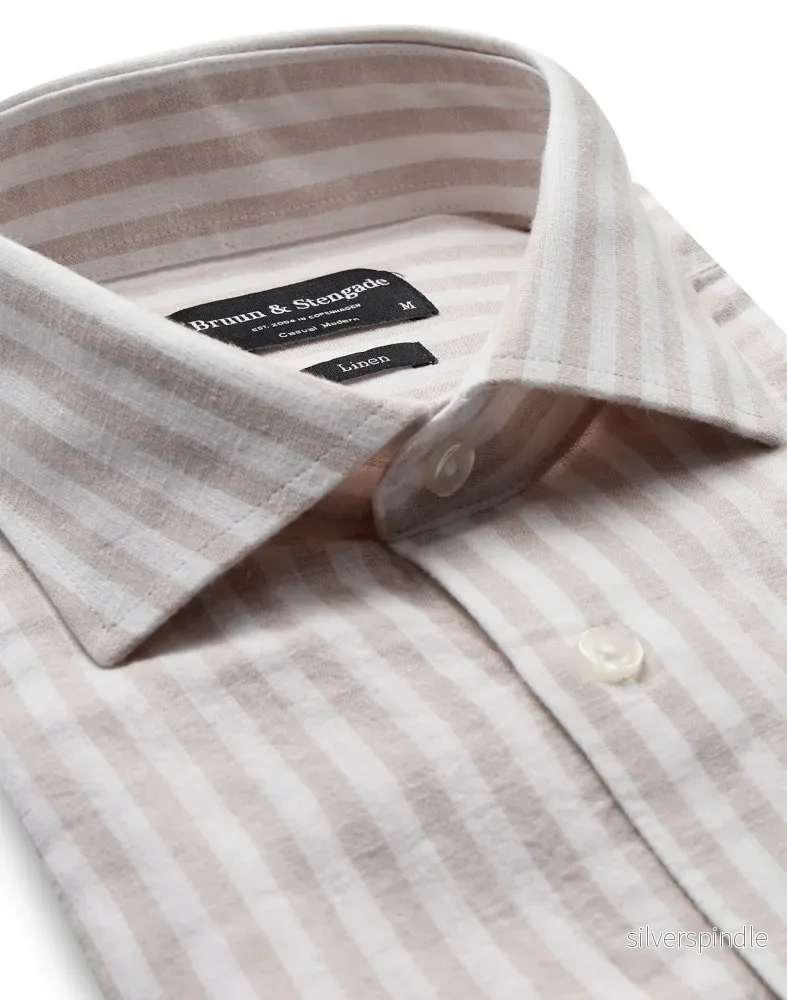 BS O'Sullivan Casual Modern Fit Skjorta - Sand/White - Bild 2
