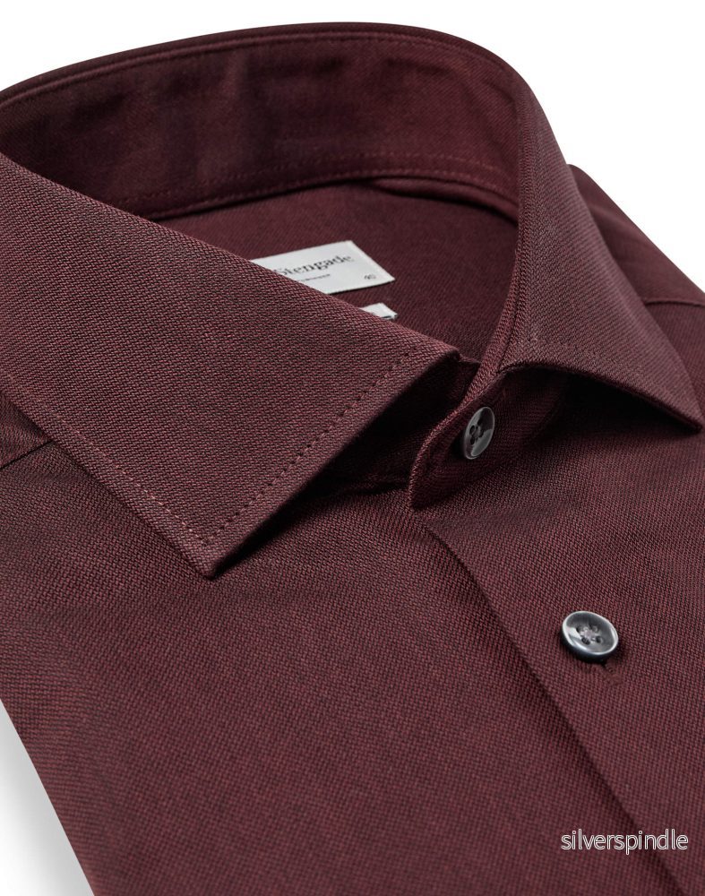 BS Machado Slim Fit Skjorta - Bordeaux - Bild 2