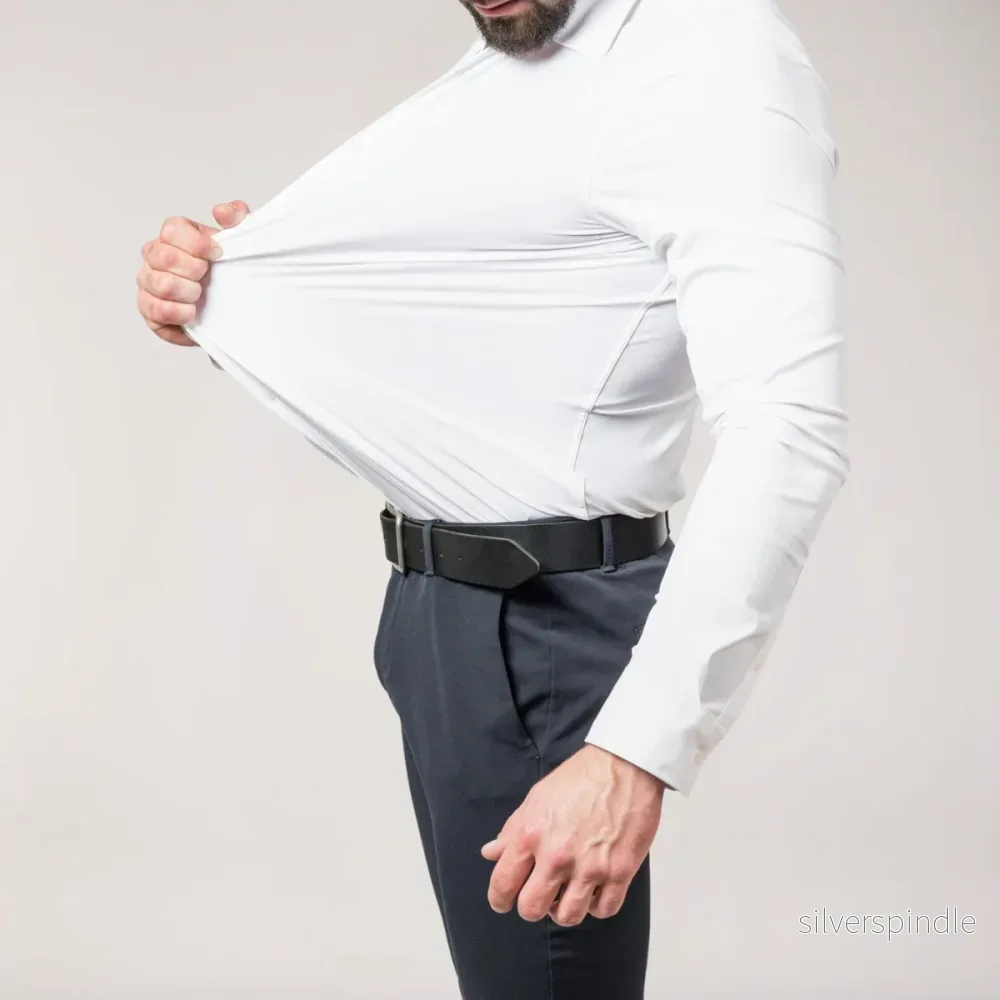 Klassisk Stretchskjorta | Slim Fit Långärmad Skjorta med Rynkbeständig Design | Bekväm och Elegant för Affär och Fritid - Bild 2