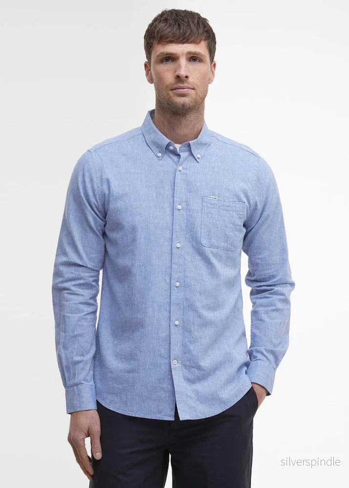 Barbour Nelson Tailored Shirt Sky Blue Barbour Nelson Tailored Shirt Sky Blue