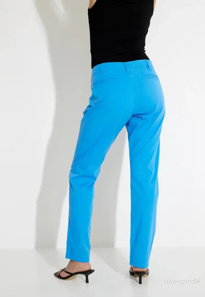 PANTALONE CHINO GABARDINA STR BYXOR - Blå - Bild 2