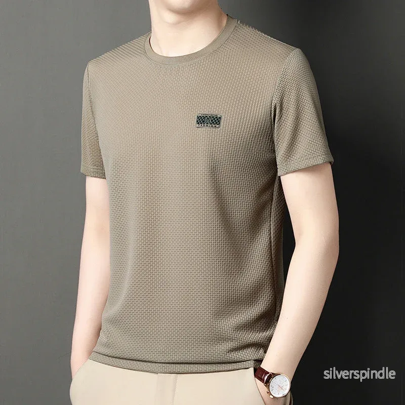 Ethan | Lätt Sommar T-shirt med Jacquardmönster