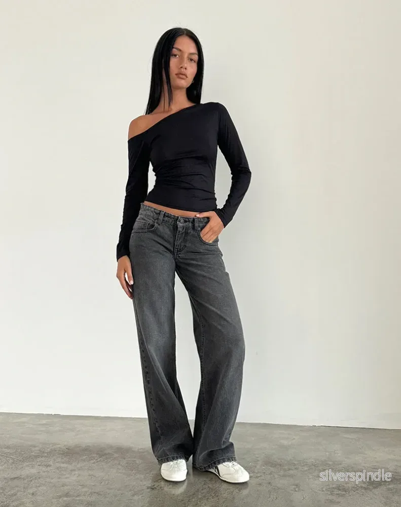 Emily | Låg Midja Raka Ben Jeans - Bild 2