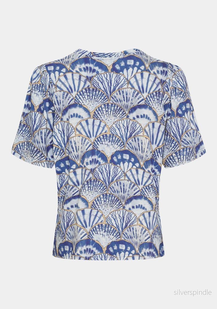 Louis Printed T-shirt - Blue Seashell - Bild 2