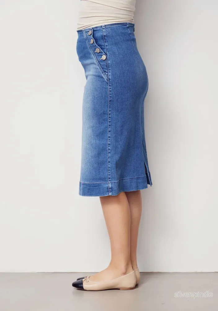 Como Highwaist Skirt - Como Blue Wash - Bild 2