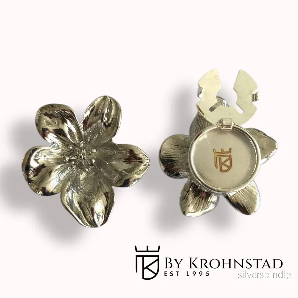 Silver Bloom Button covers