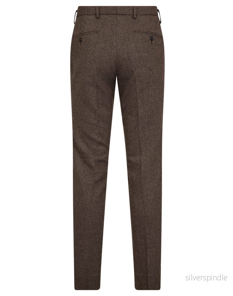 BS Rapallo Classic Fit Kostymbyxor - Brown - Bild 2