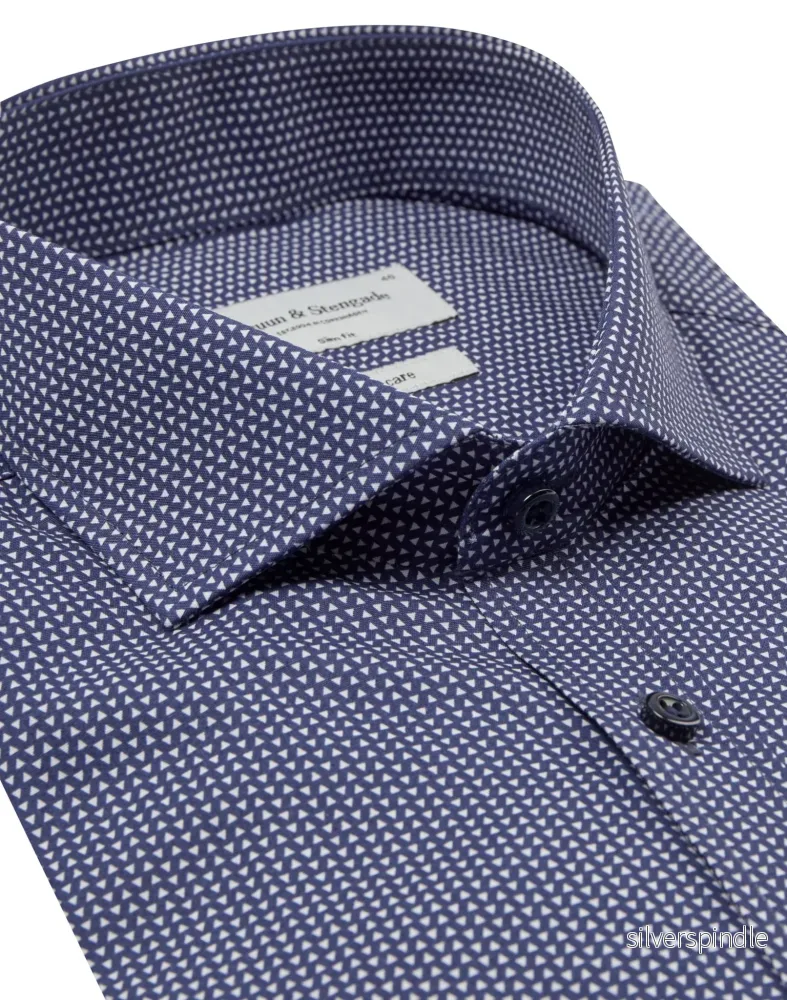 BS Edison Slim Fit Skjorta - Marinblå - Bild 2