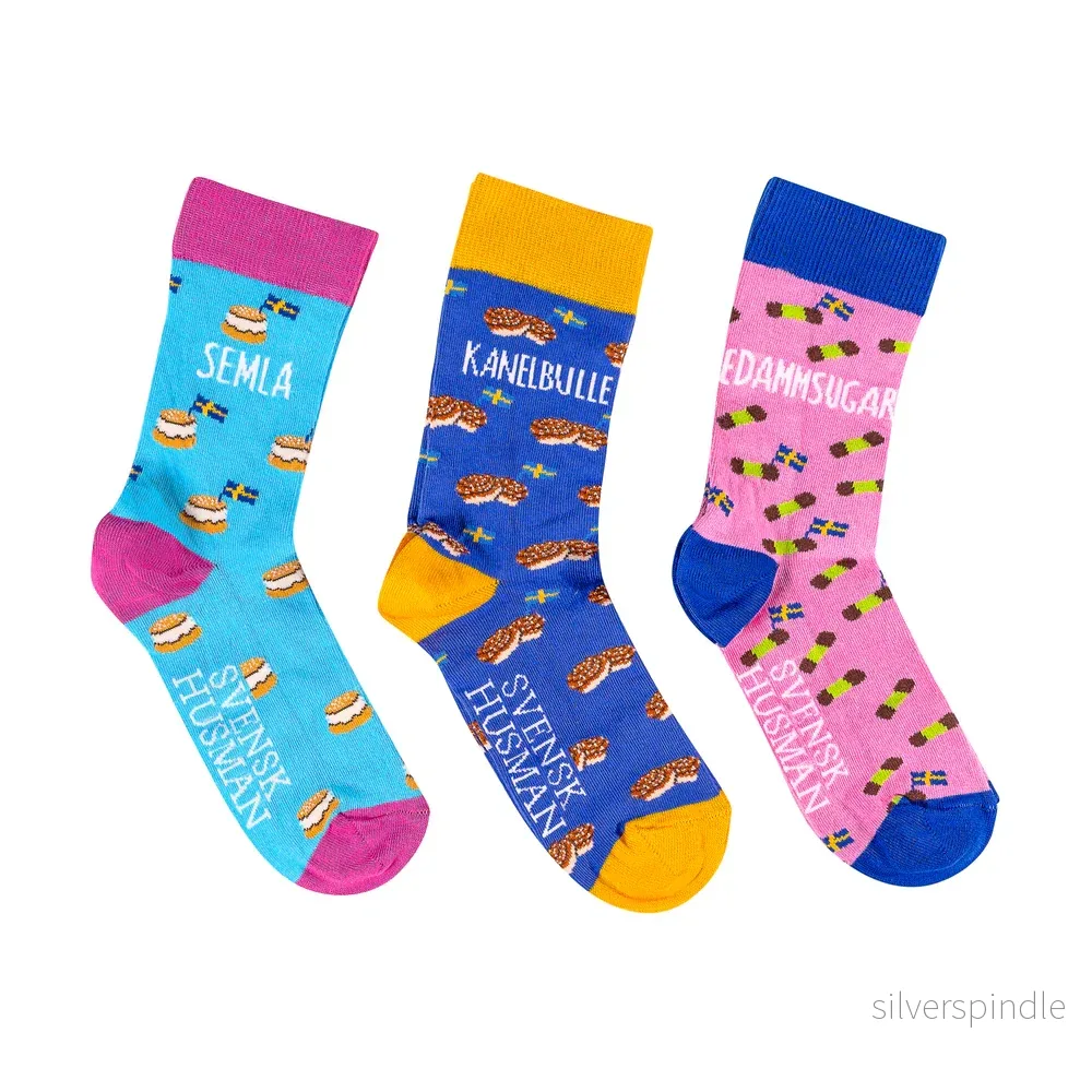 3-pack Strumpor Svensk Fika - Bild 2