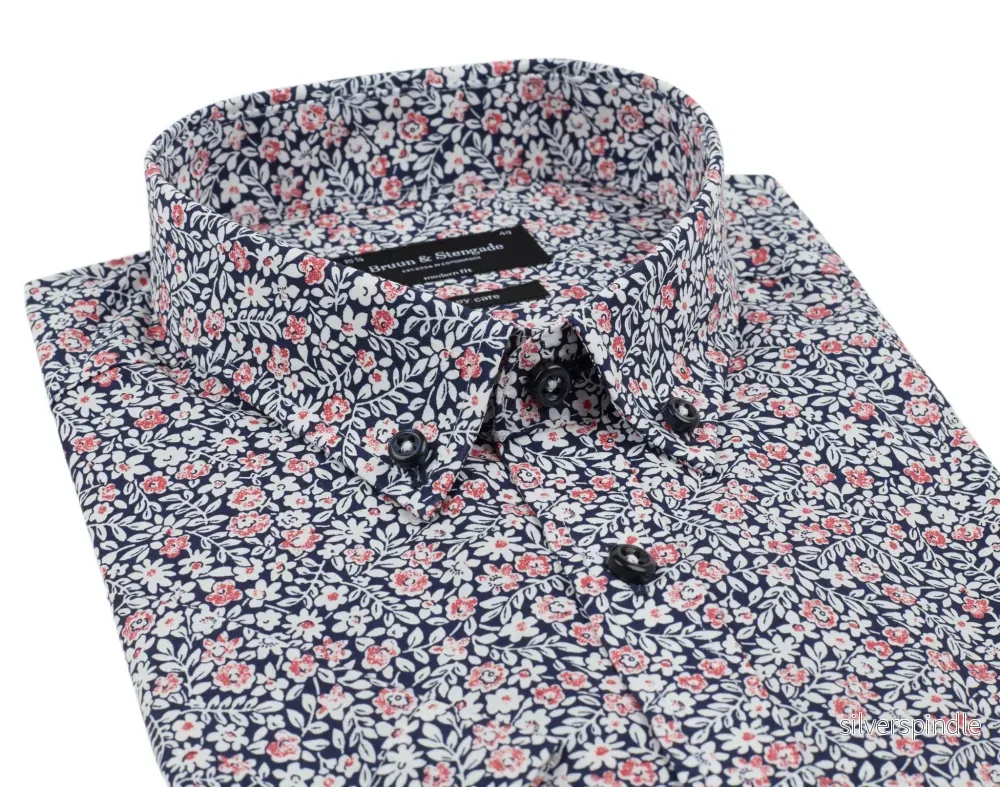 BS Nganga Modern Fit Skjorta - Navy - Bild 2