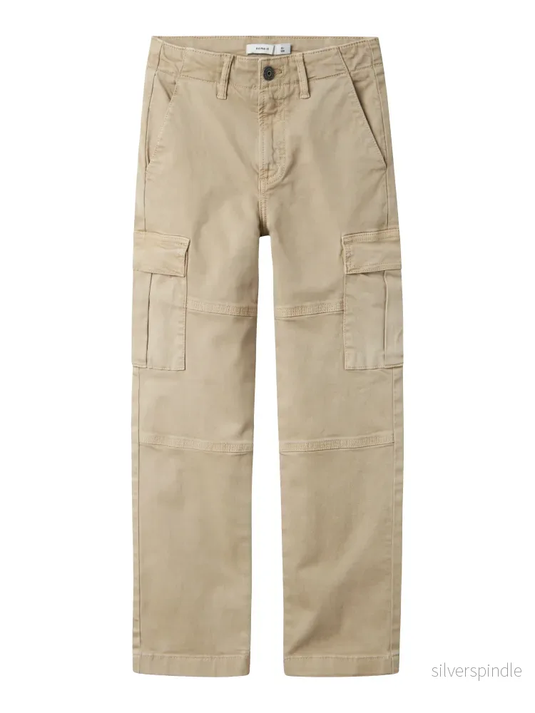 Beige Cargo Byxa med fickor på lår Beige Cargo Byxa med fickor på lår