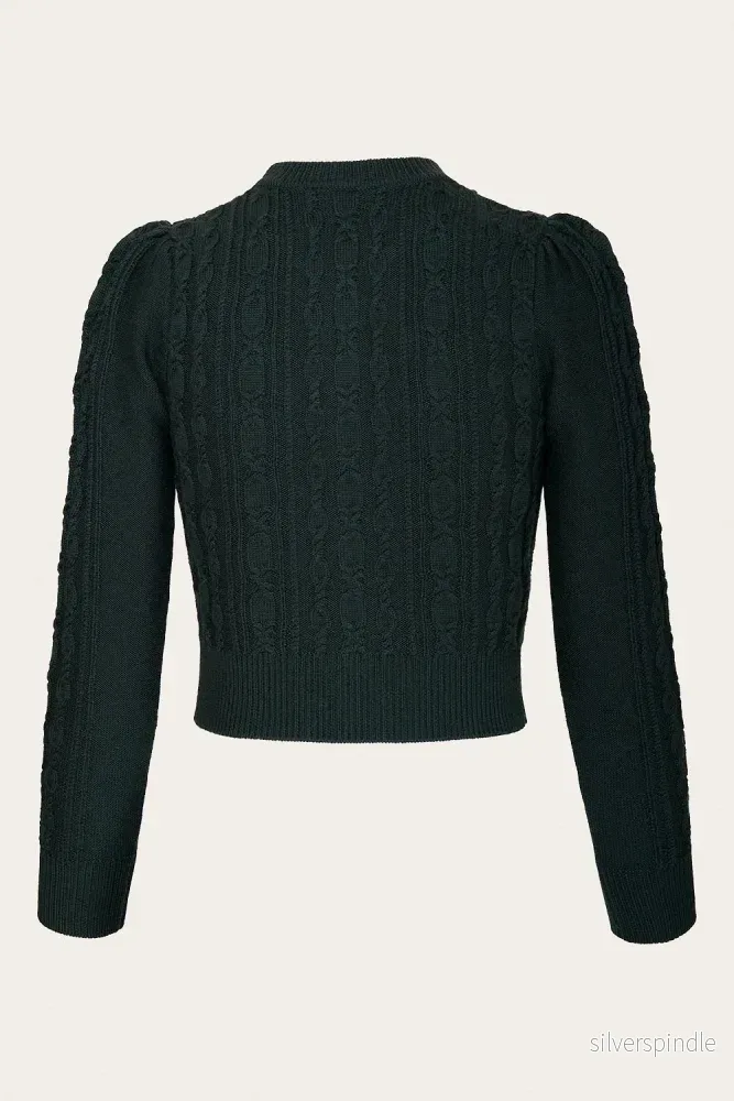 Ice Skater Cardigan - Bottle Green - Bild 3