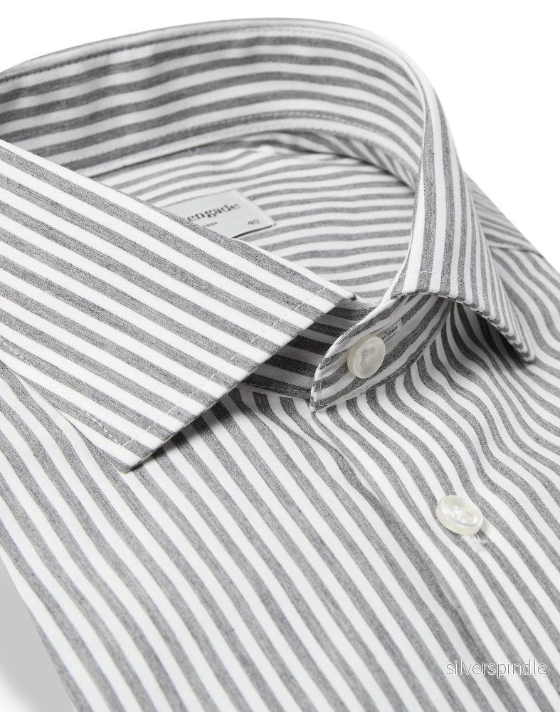 BS Cole Slim Fit Skjorta - Green/White - Bild 2