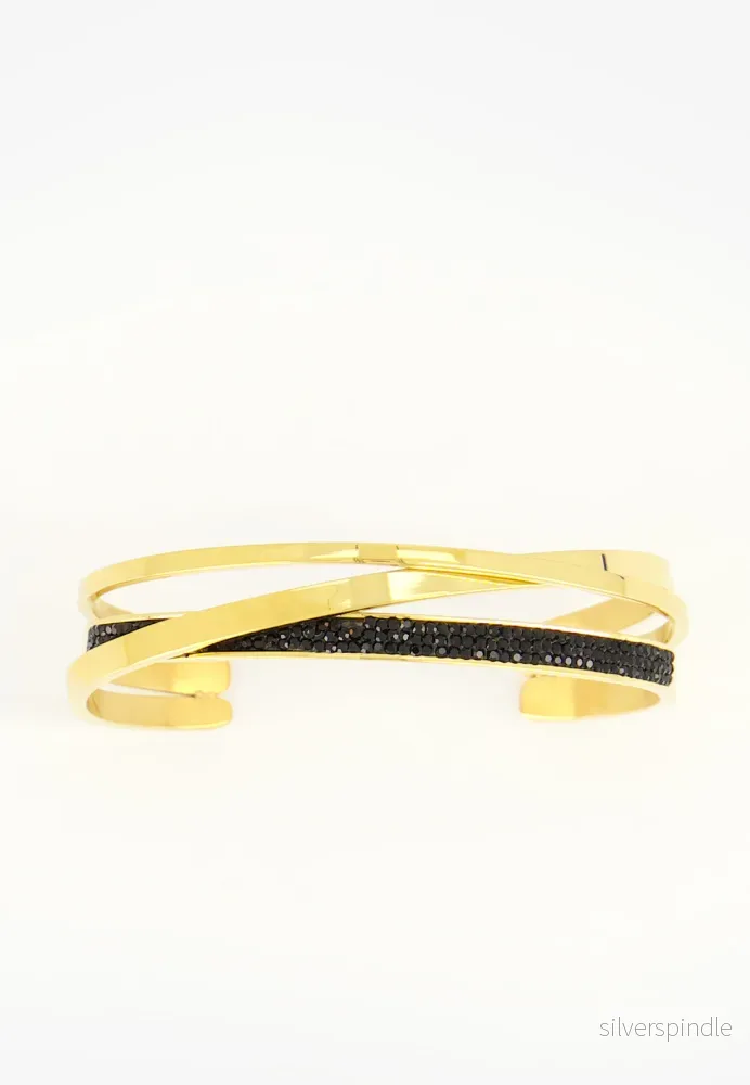 CUFF MED STRASS GREENLADIES.SE - Mässingguld